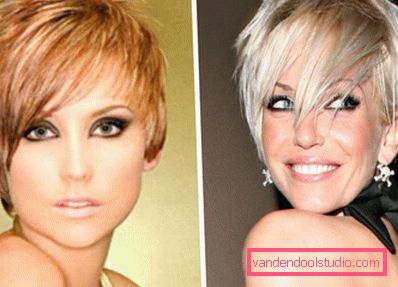 Short hair with oblique bangs Women's haircuts for short hair with different bangs