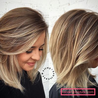 Women's haircuts for medium hair without a bang 2019 - photo