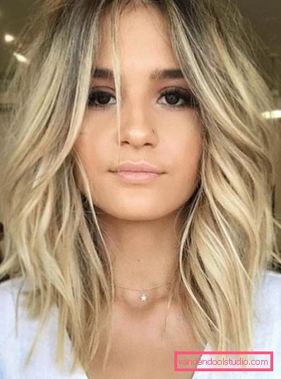 Women's haircuts for medium hair without a bang 2019 - photo