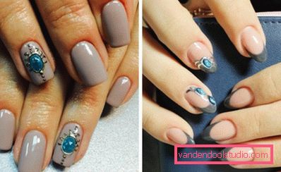 beautiful nail art with artificial stone