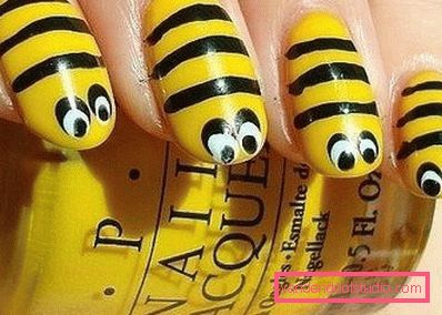 bee nail art bee nail art